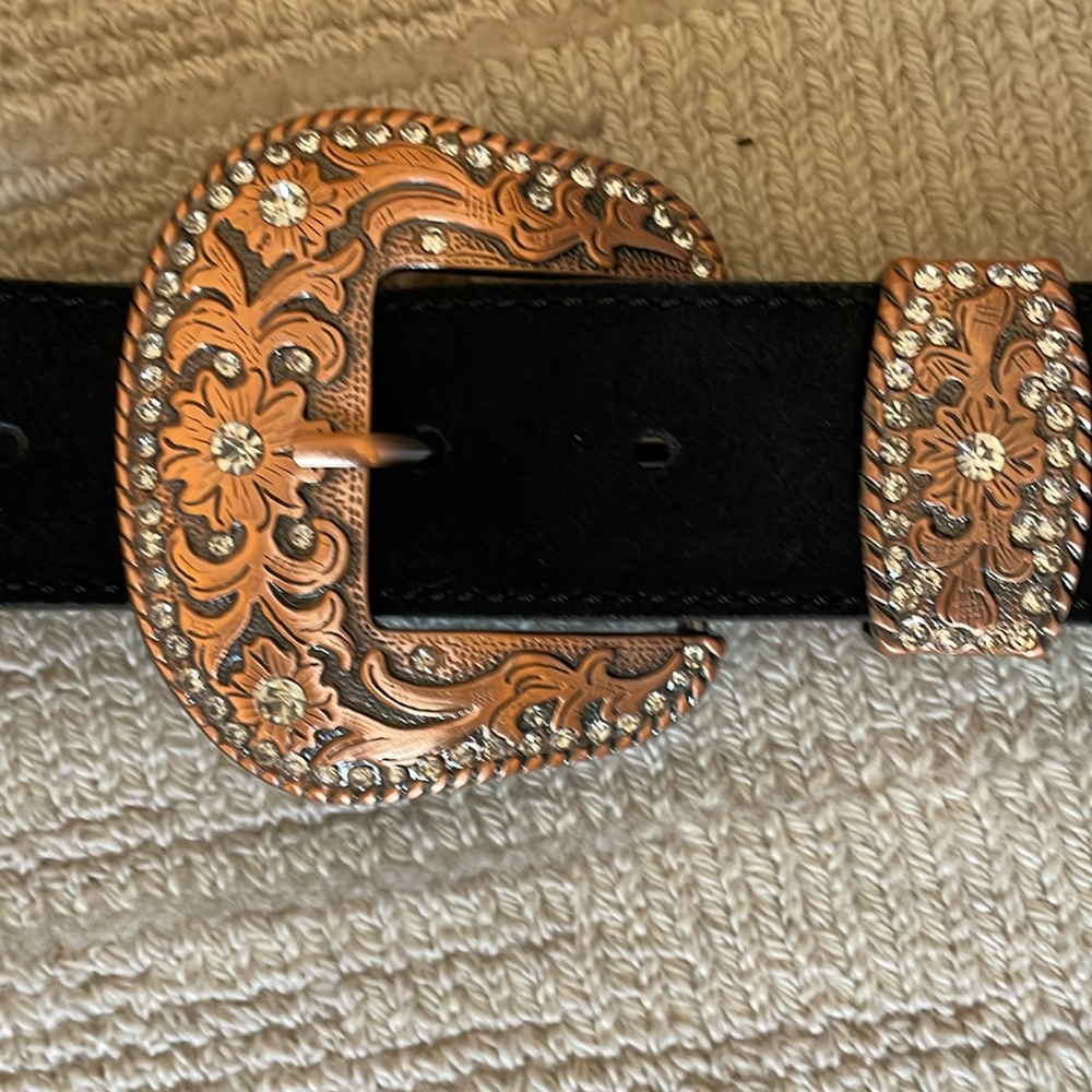 Leather belt western buckle - Picture 2 of 10